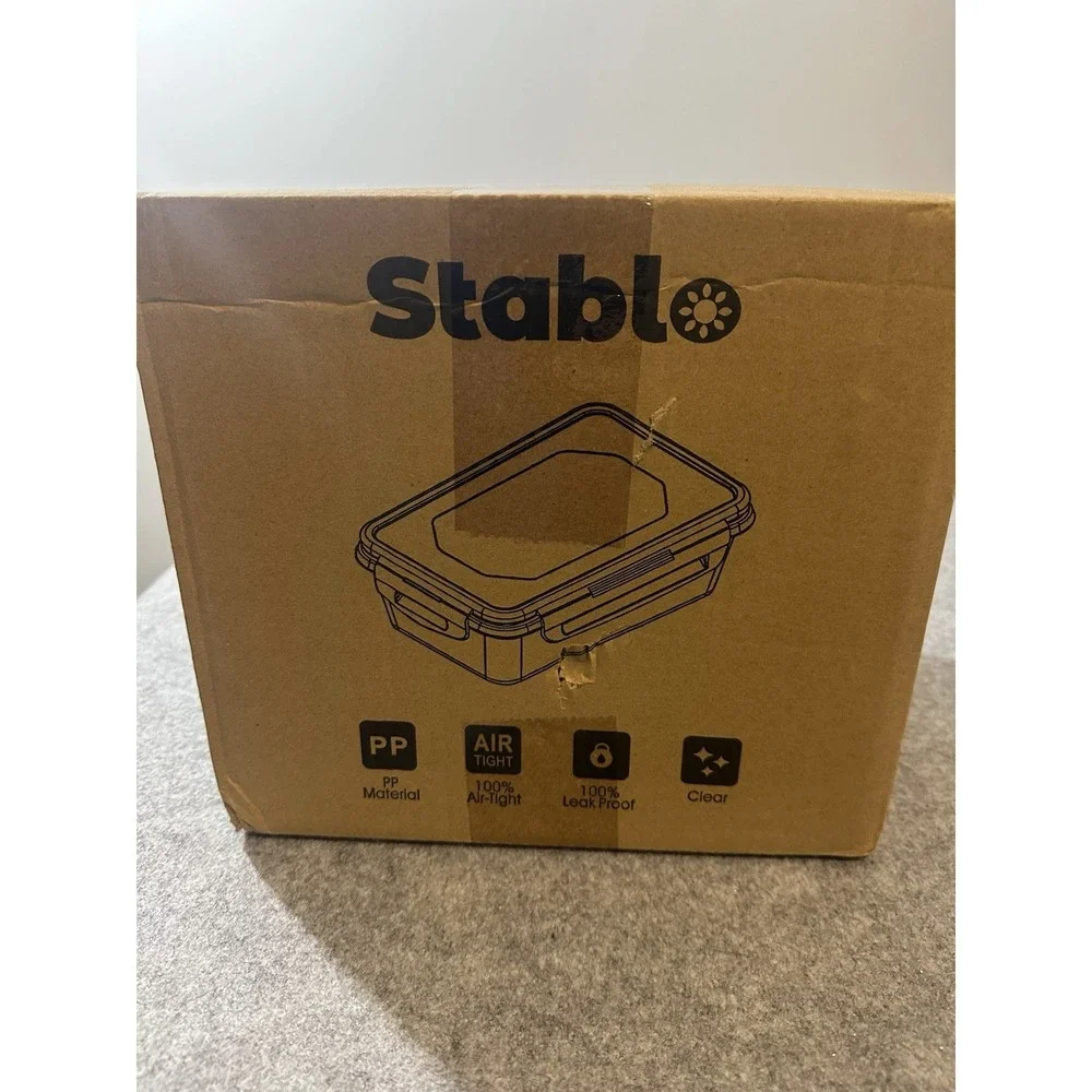 Stablo 24 Piece Airtight Leak Proof PP Food Storage Container Set, Clear NIB‎